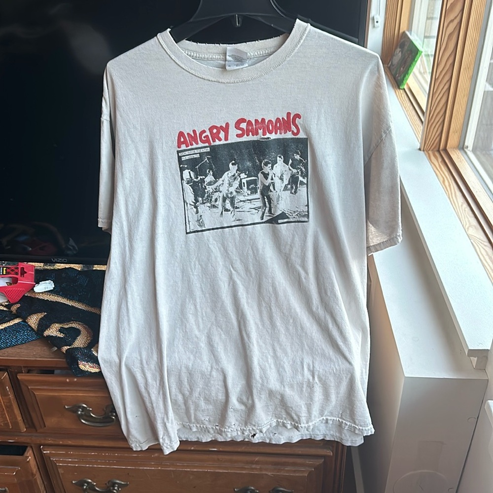 Vintage Angry Samoans Punk Tee, 80s Punk, Size XL, White